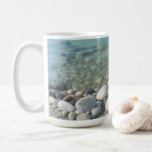 Stones Beach Schöne Natur Meer Kieselsteine Küste Kaffeetasse