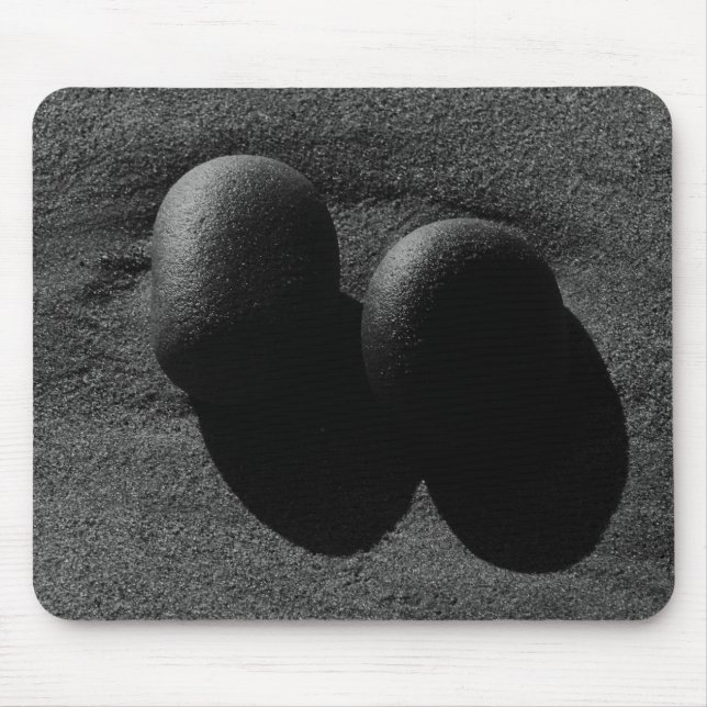 Stones Cool Schwarz/Weiß-Fotografie Mousepad (Vorne)