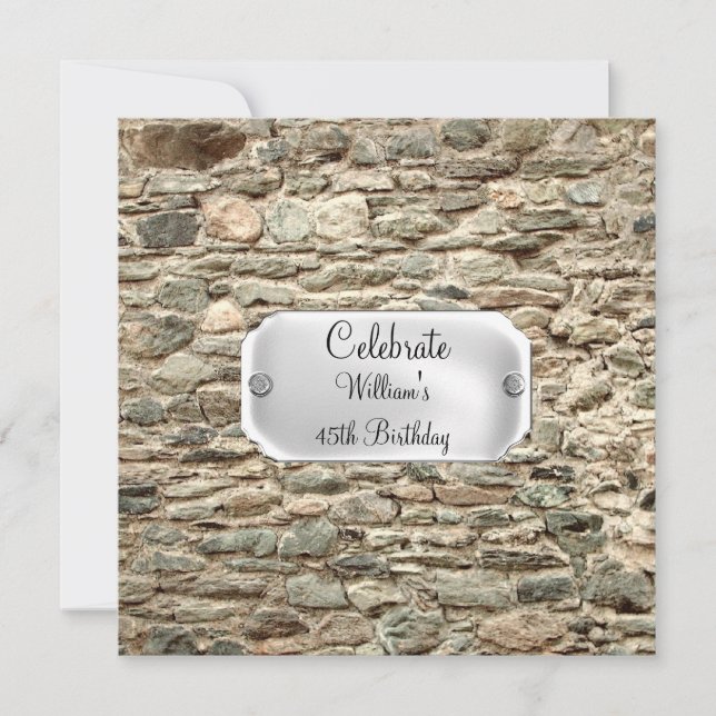 Stones Geburtstagsfeier Einladung (Vorderseite)