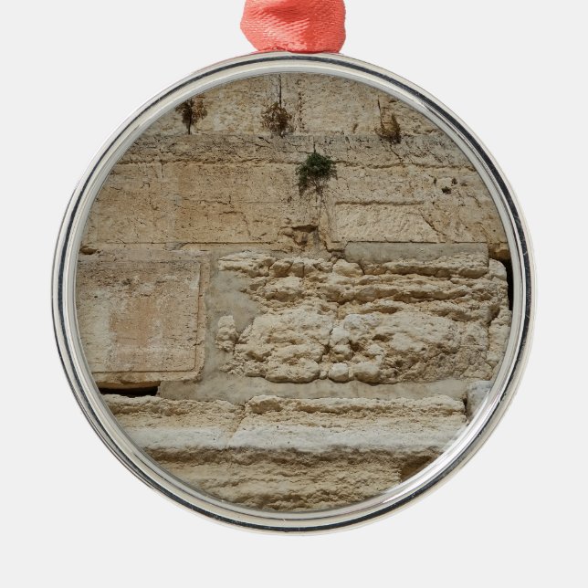 Stones Kotel Western Wall Jerusalem Ornament Aus Metall (Vorne)