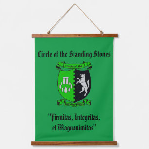 Stones Lodge Banner Wandteppich Mit Holzrahmen