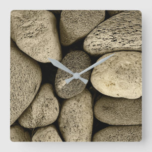 Stones Quadratische Wanduhr