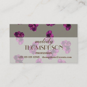 Stones Quartz Amethyst Business Cards Visitenkarte