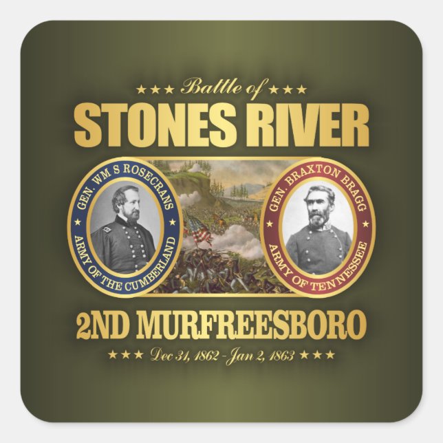 Stones River (FH2) Quadratischer Aufkleber (Vorderseite)