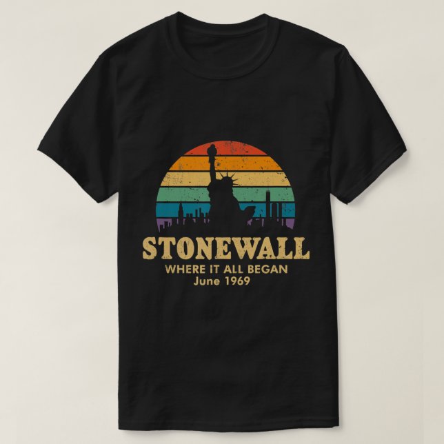 Stonewall 1969 Vintager LGBTQ-T - Shirt (Design vorne)