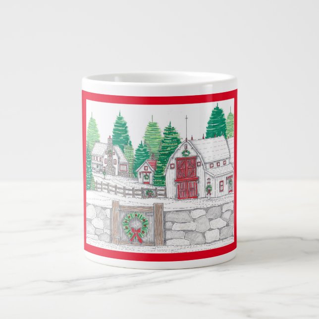 Stonewall Christmas Farm Jumbo Coffee Mug Jumbo-Tasse (Vorderseite)