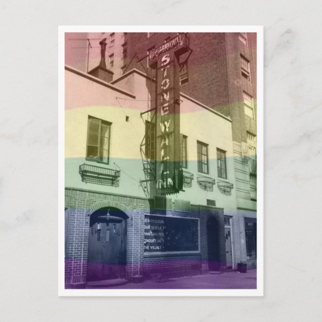 Stonewall Inn Postcard (Regenbogen) Postkarte (Vorderseite)