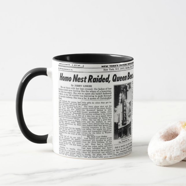 Stonewall randaliert Nachrichten-Tasse Tasse (Mit Donut)