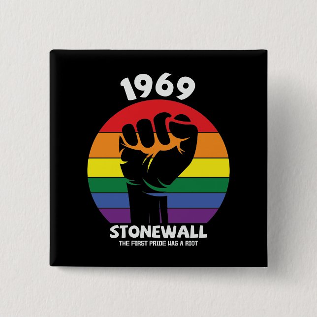 Stonewall Riot Remembrance Gay Pride Button (Vorderseite)