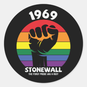 Stonewall Riot Remembrance Gay Pride Runder Aufkleber