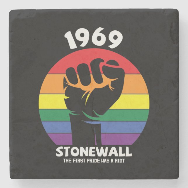 Stonewall Riot Remembrance Gay Pride Steinuntersetzer (Vorderseite)