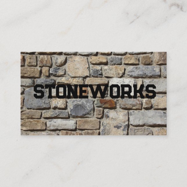 STONEWORKS-GESCHÄFTSKARTE VISITENKARTE (Vorderseite)