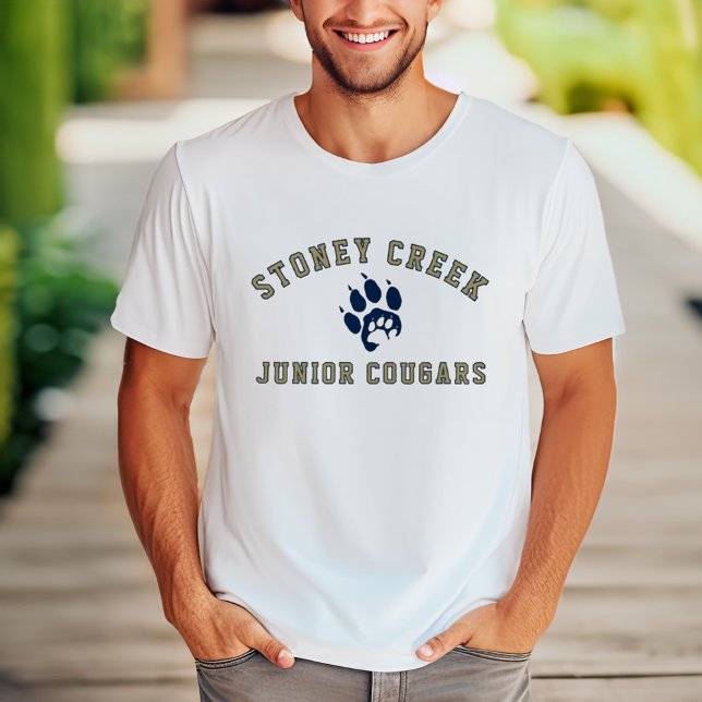 Stoney Creek Junior Cougars Mens White T-Shirt (Von Creator hochgeladen)