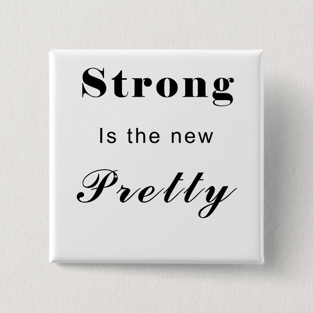 Stong ist - nur Text das neue hübsche Button (Vorderseite)