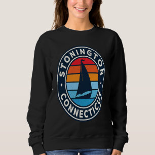 Stonington Connecticut CT Vintage-Segelboot Retro Sweatshirt
