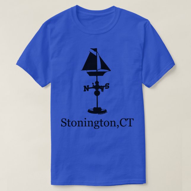 Stonington CT Ship Weather Vane TShirt (Design vorne)
