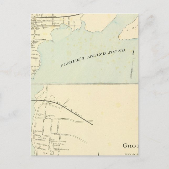 Stonington, Groton Postkarte (Vorderseite)
