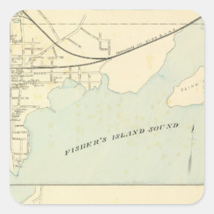 Stonington, Groton Quadratischer Aufkleber
