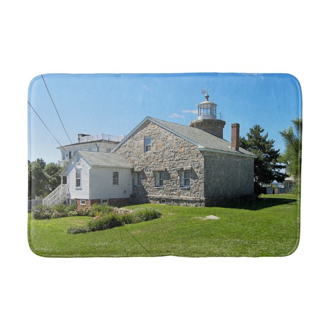 Stonington Harbour Lighthouse, Connecticut Bath Ma Badematte (Vorderseite)