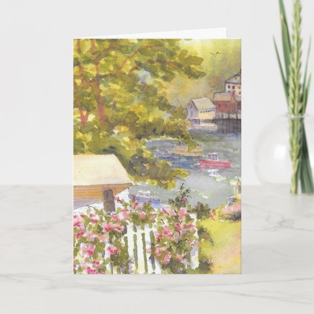 Stonington Harbour View Grußkarte Karte (Vorderseite)