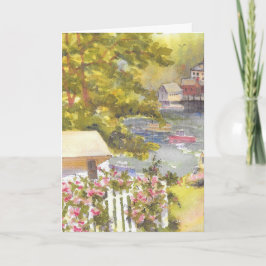 Stonington Harbour View Grußkarte Karte