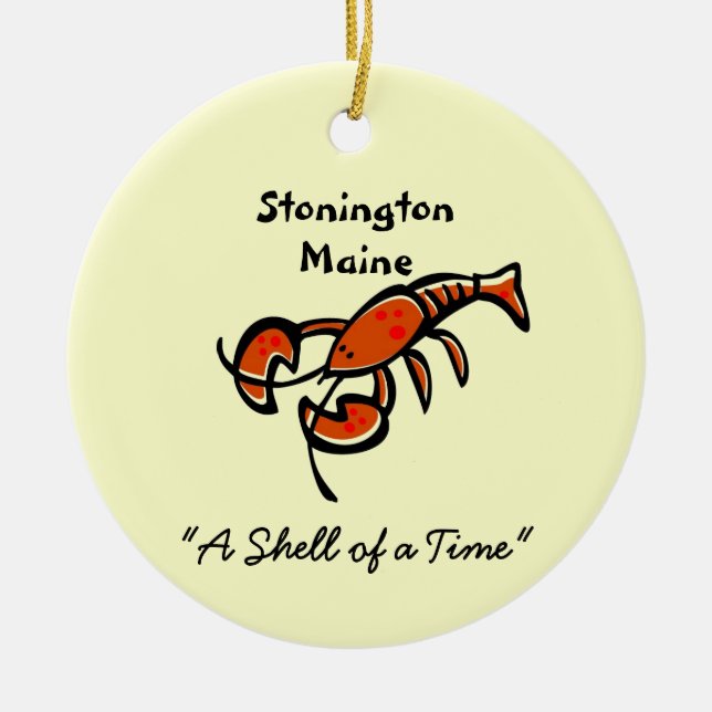 Stonington Maine Humster Keramik Ornament (Vorne)