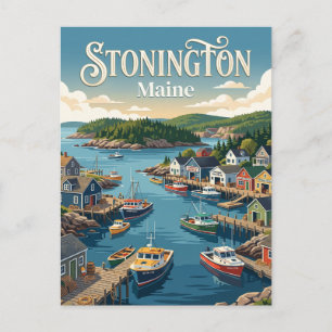 Stonington, Maine Postkarte