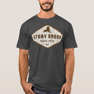 Stony Brook Staat Park New York Tree Log Texture W T-Shirt