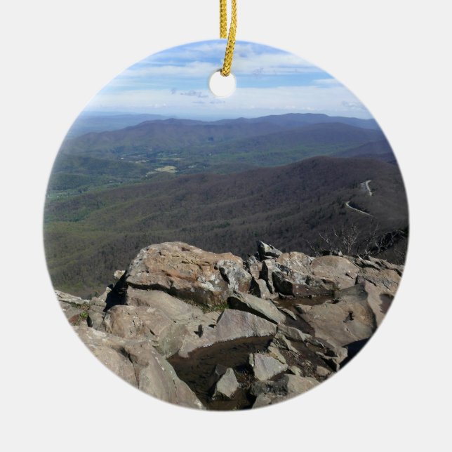 Stony Man Cliffs of Shenandoah National Park Keramik Ornament (Vorne)