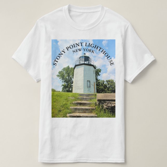 Stony Point Lighthouse, New Yorker T - Shirt (Design vorne)