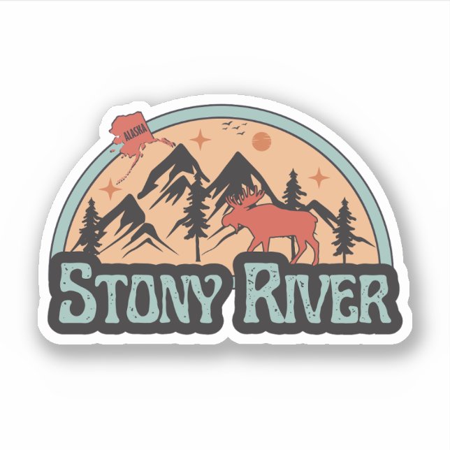 Stony River, Alaska Sticker (Vorderseite)