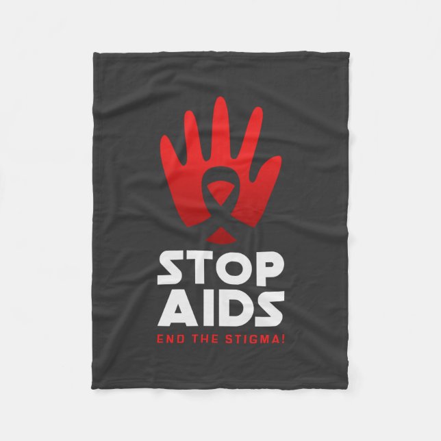 Stop Aids Fleecedecke (Vorderseite)