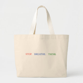 Stop Breathe Think Reusable Tote Bag Jumbo Stoffbeutel