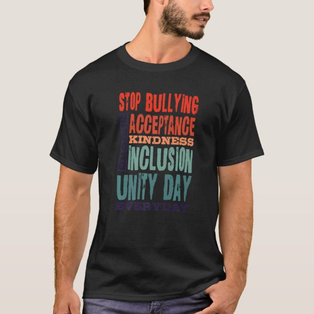 Stop Bullying Choose Acceptance Kindness Inclusion T-Shirt (Vorderseite)