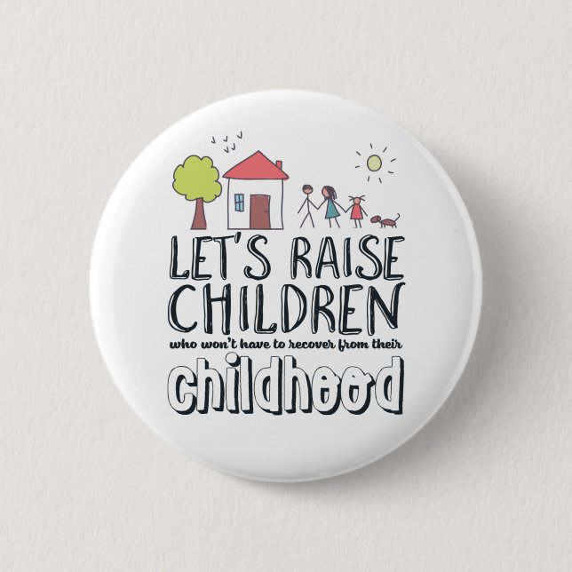 Stop Child Abuse Awareness Hope and Love Campaign Button (Vorderseite)