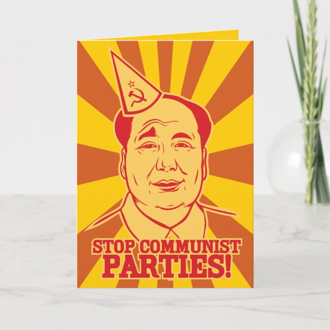 Stop Communist Parties Chairman Mao Card Karte (Vorderseite)