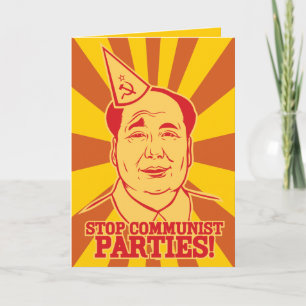 Stop Communist Parties Chairman Mao Card Karte