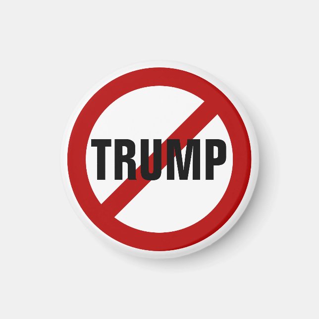 Stop Donald Trump Anti-Trump Pinback-Button Magnet (Vorne)