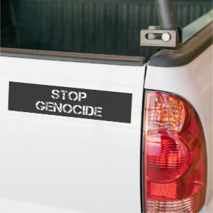STOP Genozid Nein zum Völkermord Völkermord Autoaufkleber