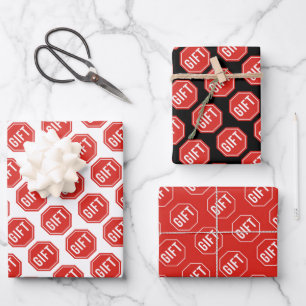STOP:GIFT Funny Einzigartige Neuheit Einfache Klas Geschenkpapier Set