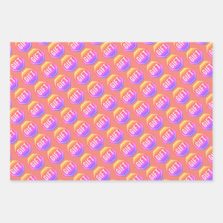 STOP:GIFT y2k Funny Einzigartige Neuheit Einfache Geschenkpapier Set