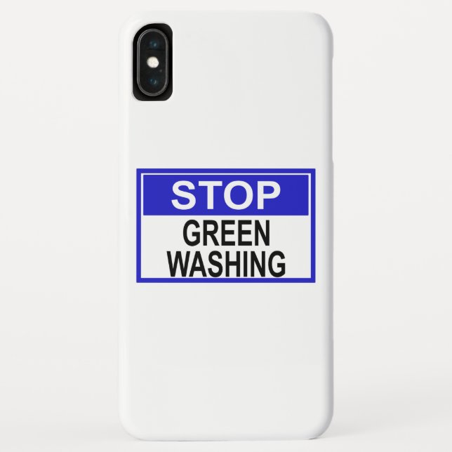 Stop Greenwashing-Schild Case-Mate iPhone Hülle (Rückseite)