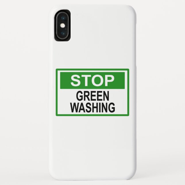 Stop Greenwashing-Schild Case-Mate iPhone Hülle (Rückseite)