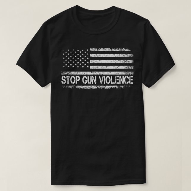 Stop Gun Violence , End Gun Violence  T-Shirt (Design vorne)