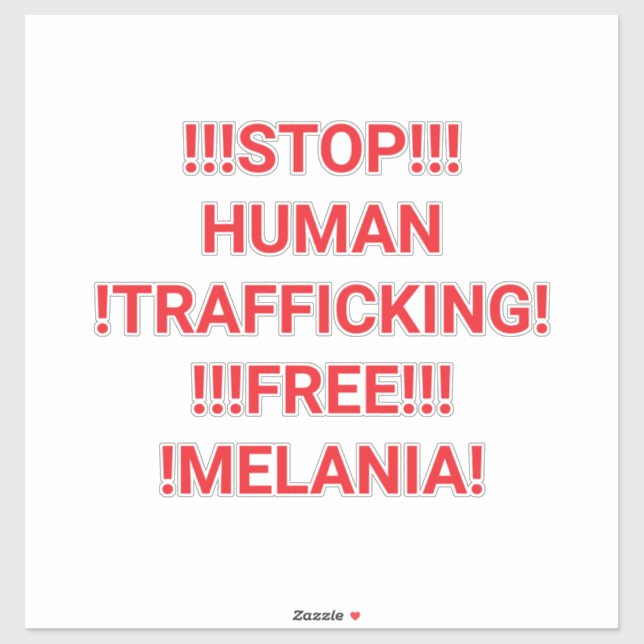 STOP HUMAN TRAFFICKING Hankamer Artjunkhaus COMIC Aufkleber (Blatt)
