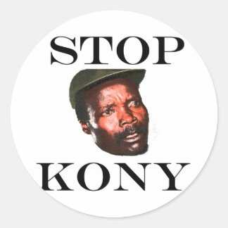 STOP KONY 2012 RUNDER AUFKLEBER