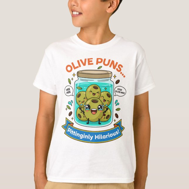 Stop Olive-ing – Comedy in einem Glas T-Shirt (Vorderseite)