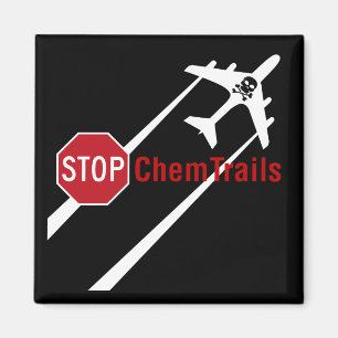 Stop-Schild-Flugzeug-Aerosol-Spuren-Liebe-Marienkä Magnet