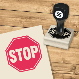 STOP-Schild Gummistempel