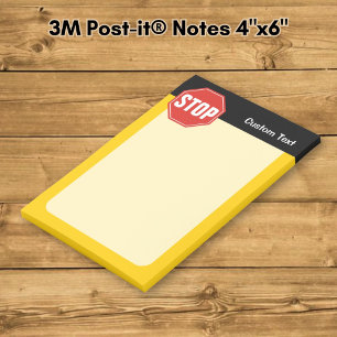 STOP-Schild Post-it Klebezettel